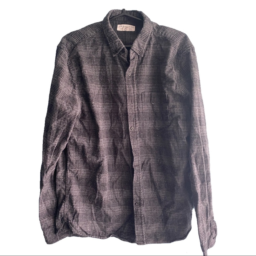 Grey and black flannel